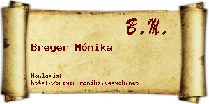 Breyer Mónika névjegykártya